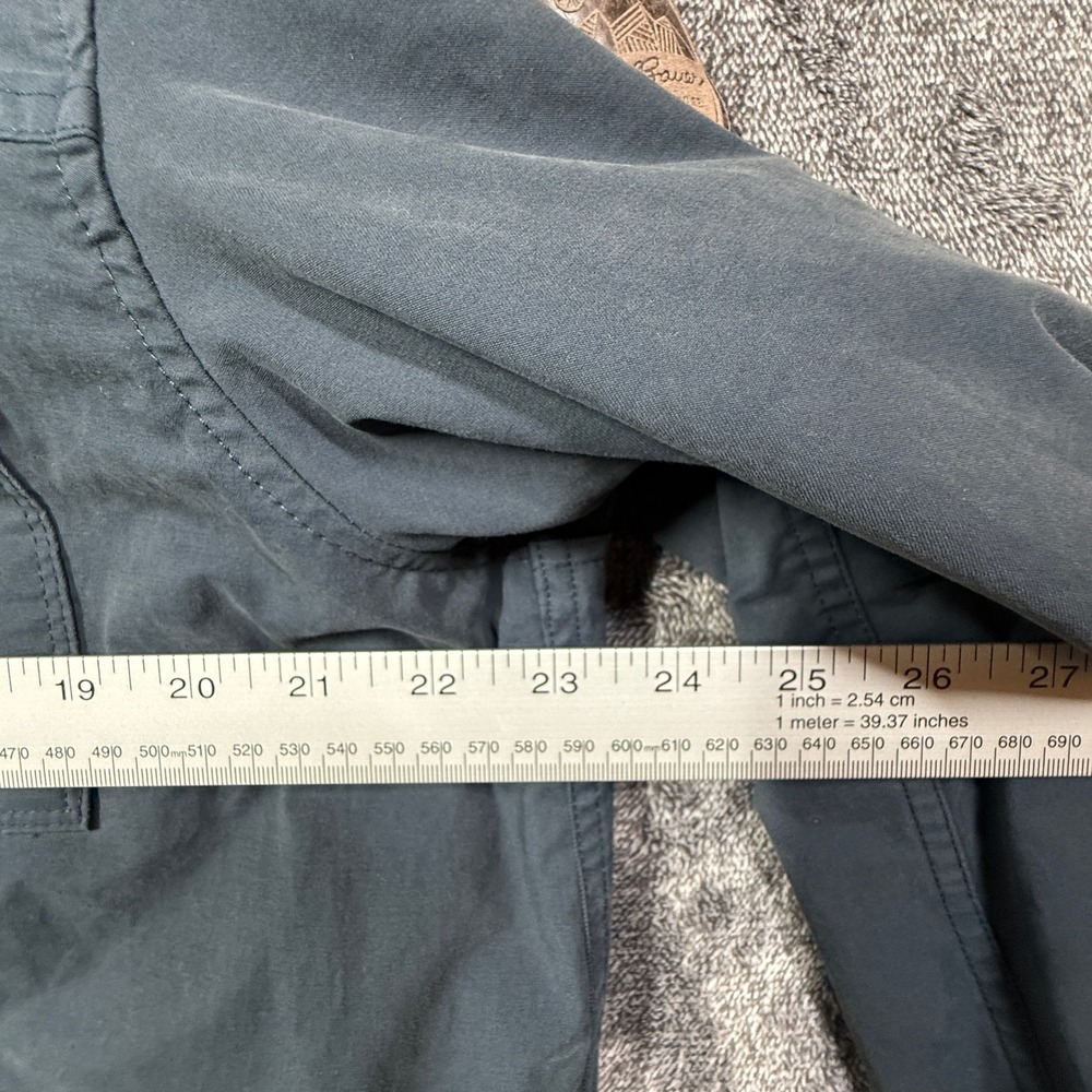 Eddie Bauer Jacket Mens L Fleece Lined Canvas Shirt Blue Gray Plaid Large - Picture 7 of 7